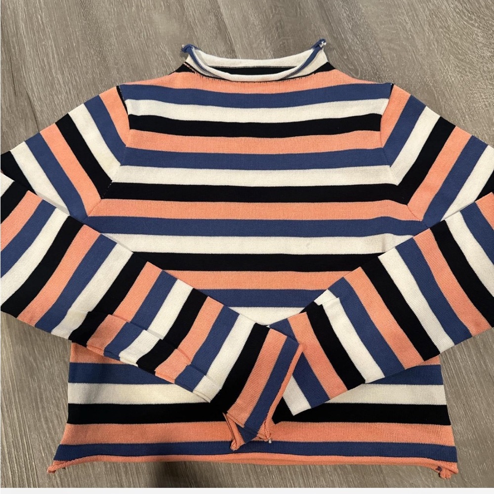 Vibrant Striped mockneck long sleeve